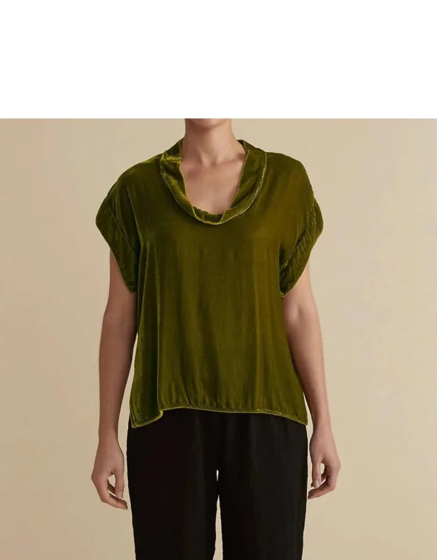Velvet Cowl Top
