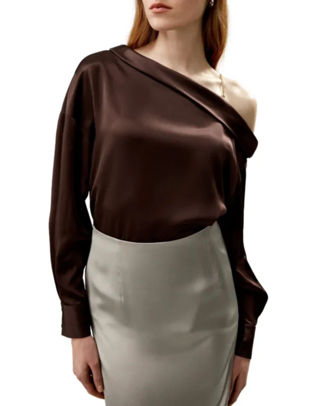 Silk Chic One-shoulder Top