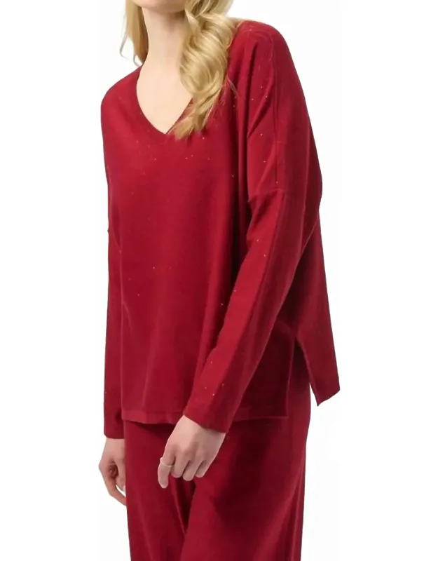 Sequined Sweater Knit Boxy Top