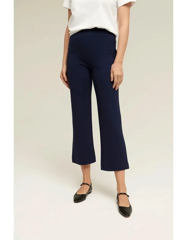Kick Flare Cropped Ponte Pants