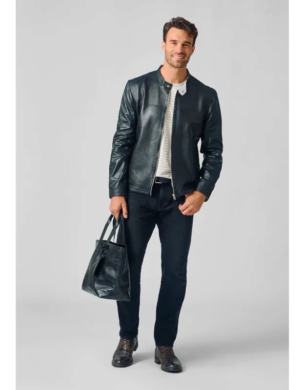 Mauritius Traditional Fit Lightweight Bonded Leather Jacket