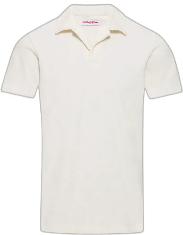 Relaxed Fit Cotton Towelling Resort Polo Shirt