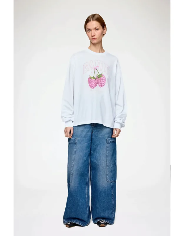 Long-sleeve T-shirt With Raspberries