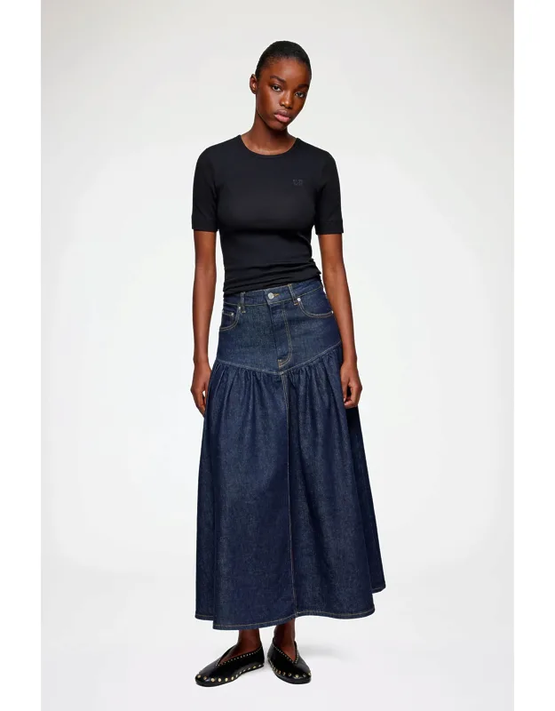 Stretch Denim Skirt