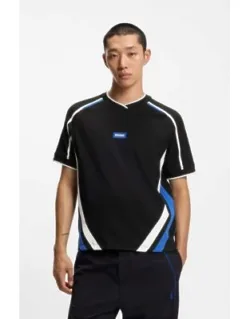 Contrast-detail T-shirt In Stretch Cotton