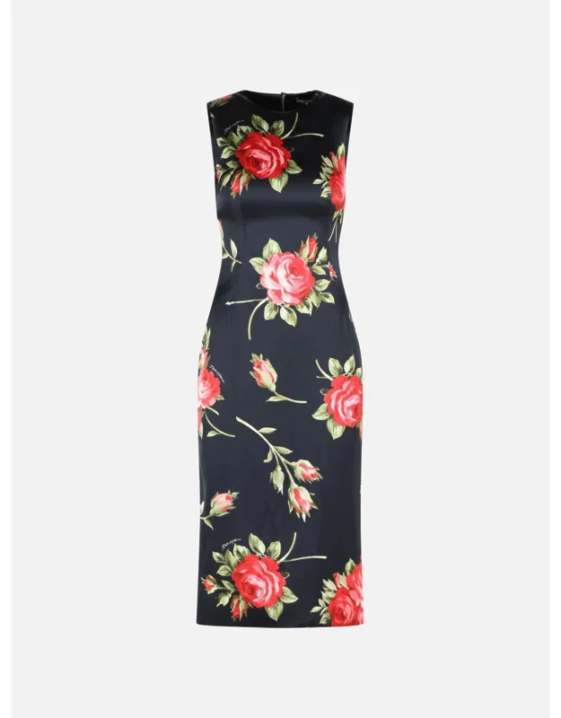 Bouquet Di Rose Viscose Dress