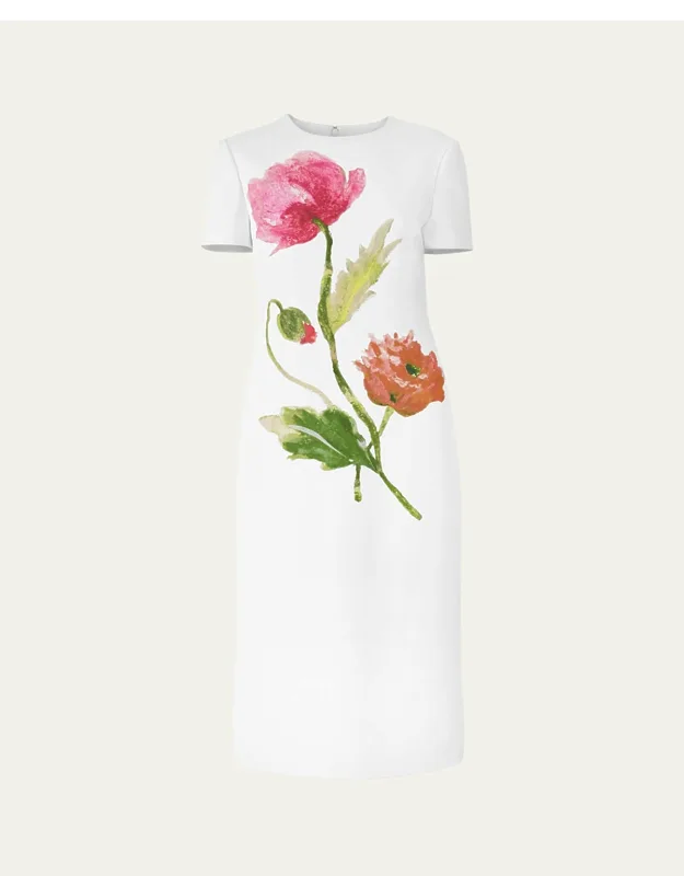 Flower-print Midi Dress