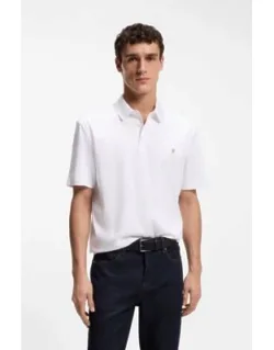Mercerized-cotton Polo Shirt With Double B Monogram
