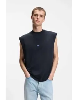 Sleeveless T-shirt In Cotton Jersey With Logo Detail