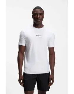 Jacquard-stripe Slim-fit T-shirt With Logo Print