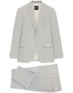 Two-piece Slim-fit Suit In Cotton And Virgin Wool