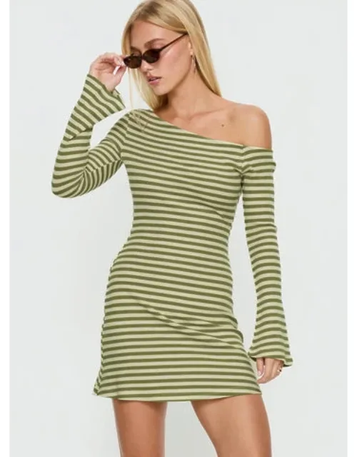 Adrietta Long Sleeve Off Shoulder Knit Mini Dress