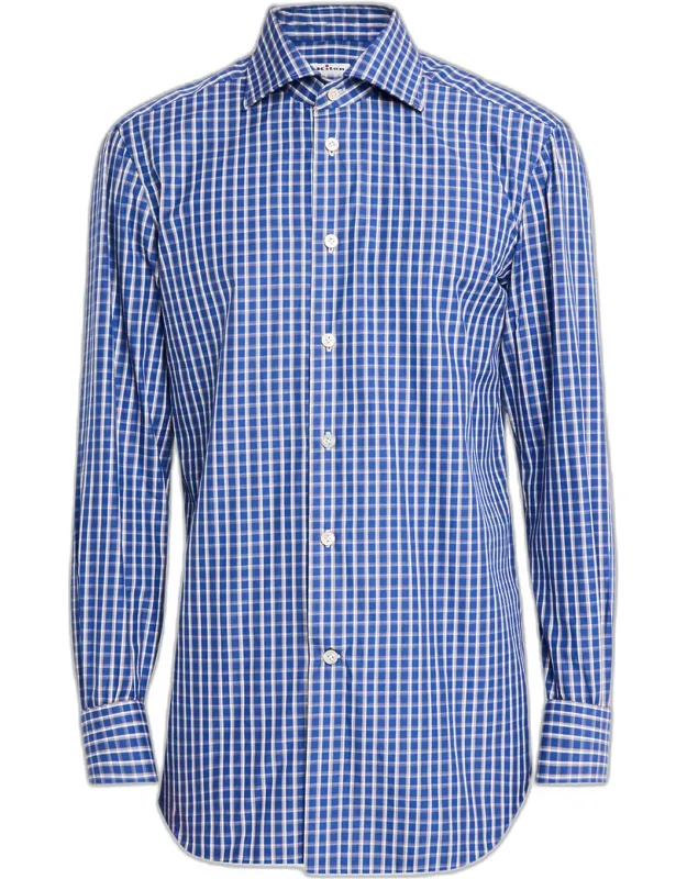 Windowpane Plaid Cotton Sport Shirt