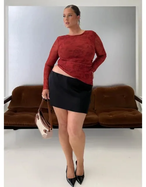 Nadya Satin Tailored Mini Skirt