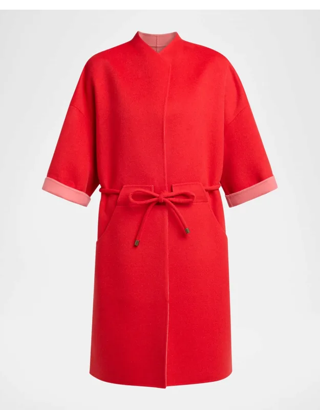 Bicolor Virgin Wool Coat