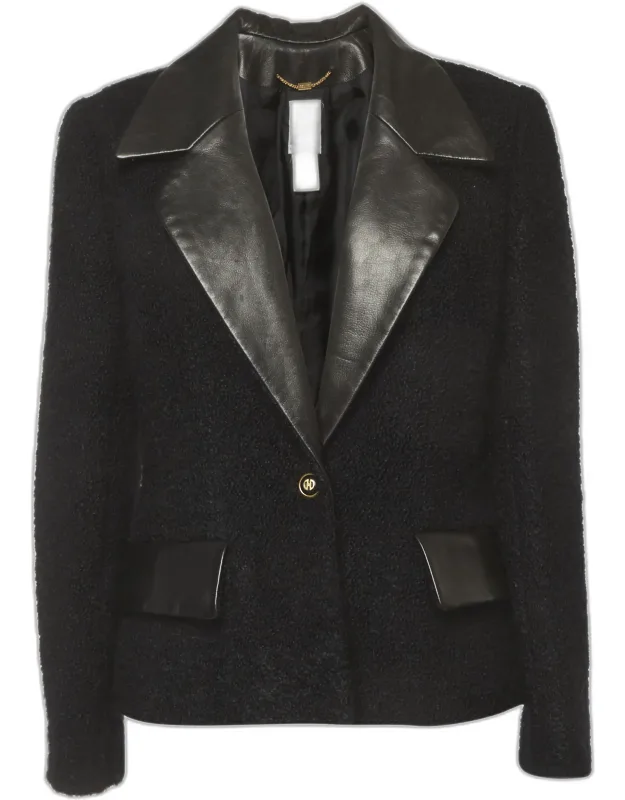 Faux Trim Shearling Blazer