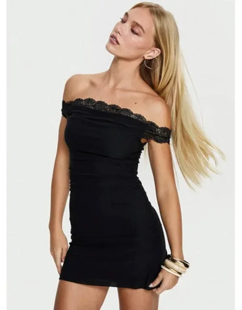 Off Shoulder Lace Mini Dress
