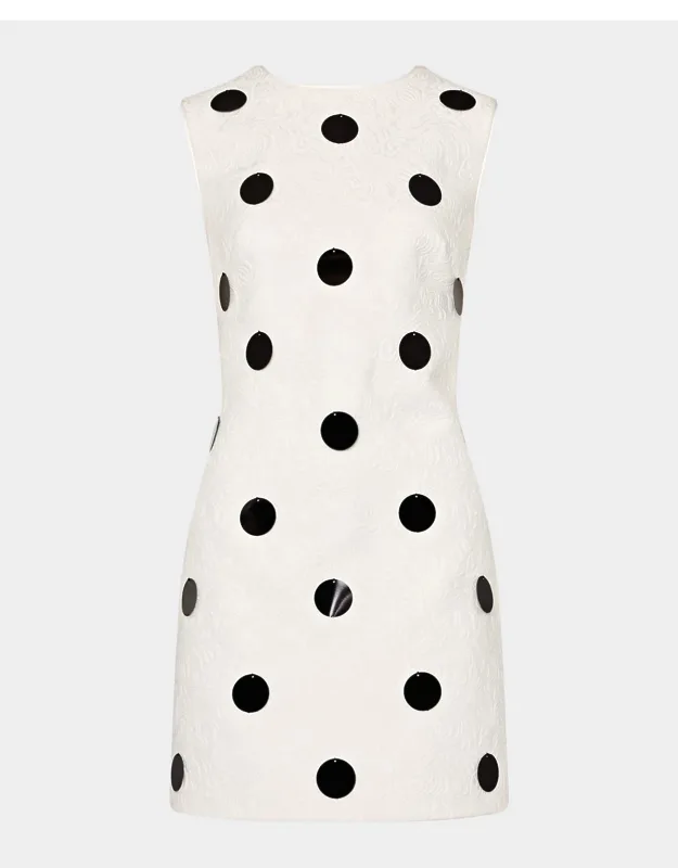 Sleeveless Paillette Floral Mini Dress