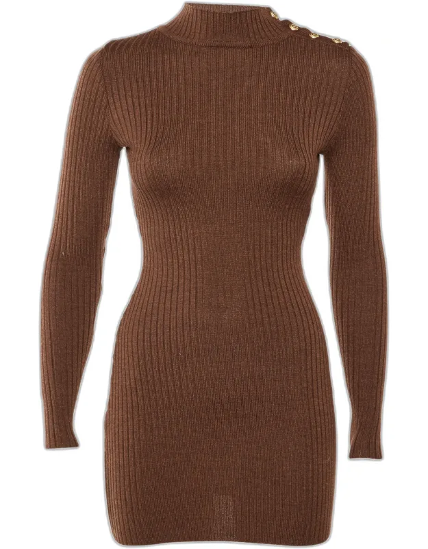 Merino Wool Knit Bodycon Dress