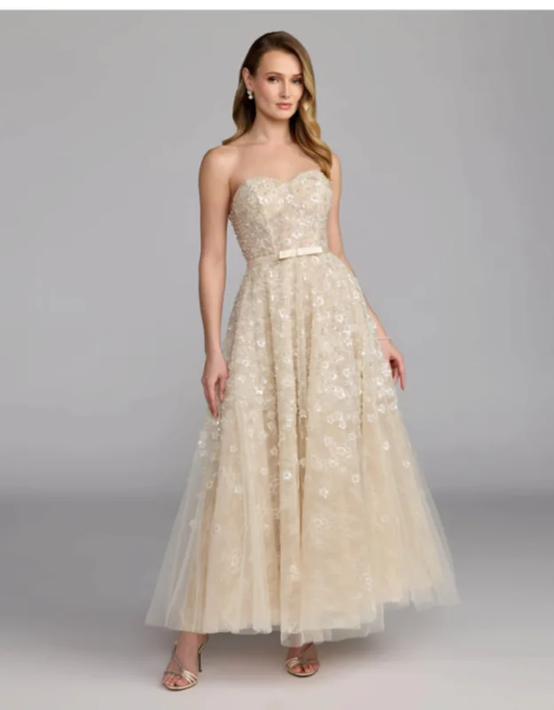 Embellished A-line Midi Dress