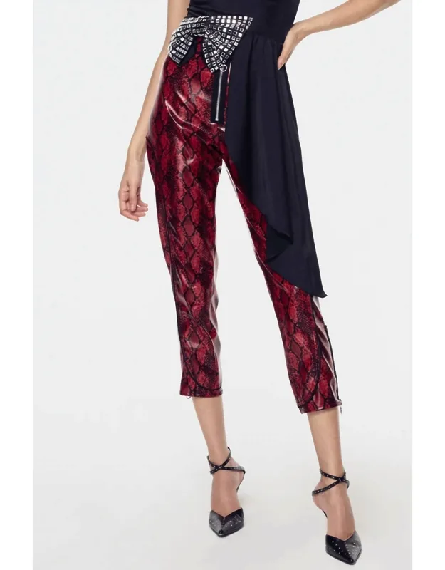 Claude Faux Snakeskin Pants