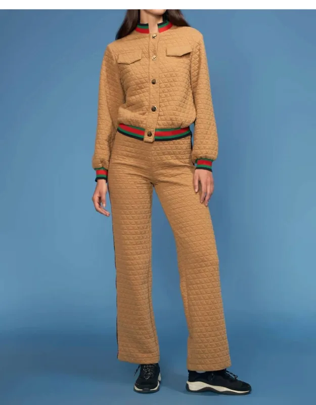 Diamond Quilt Snap Bomber And Pants