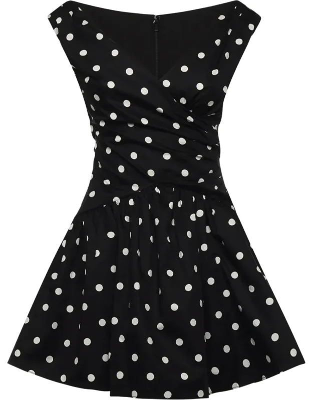 Polka-dot Cotton Mini Dress