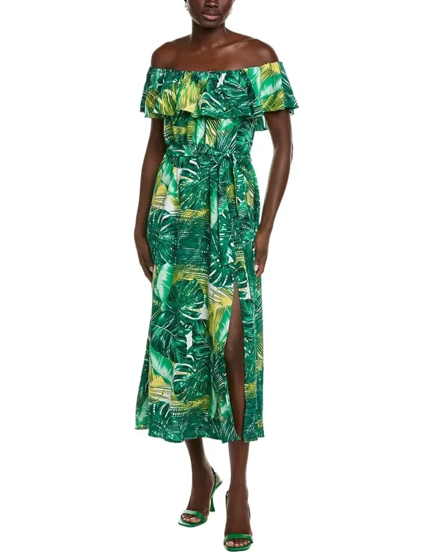 Off-the-shoulder Midi Dress