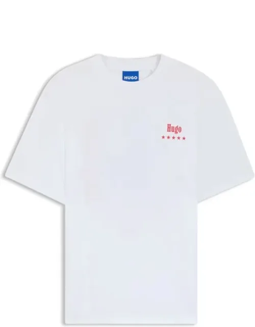Cotton-jersey T-shirt With Printed Artwork, Comfortable Fabric, Straight Fit