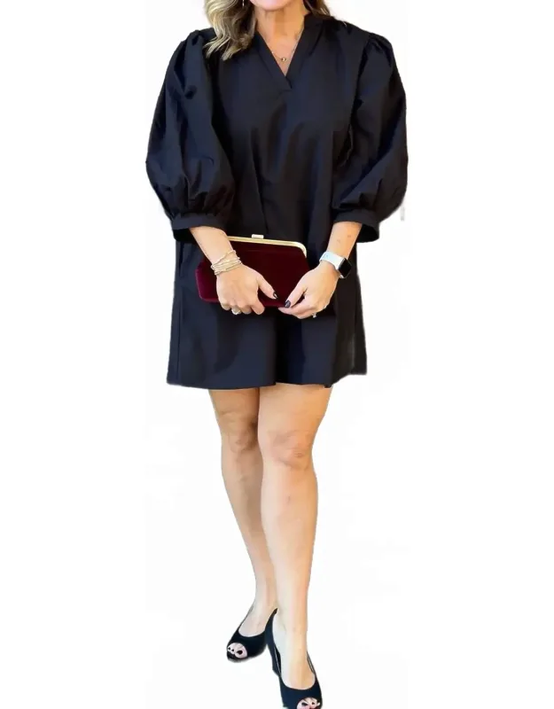Puff Sleeve Mini Dress