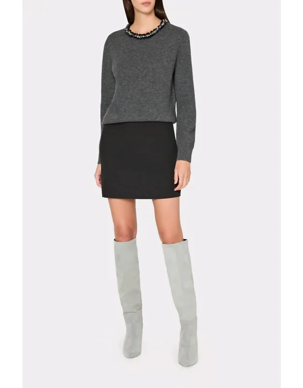 Embellished Crewneck Sweater