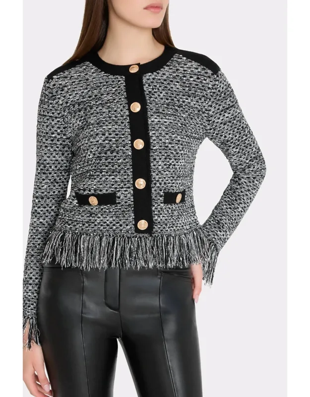 Textured Fringe Cardigan