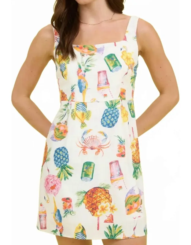 Aloha Linen Mini Dress