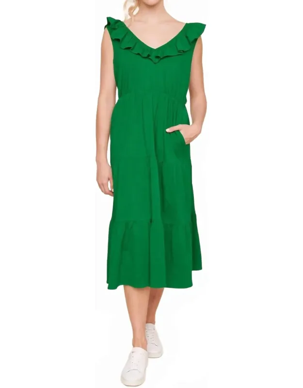Ruffle Tiered Midi Dress