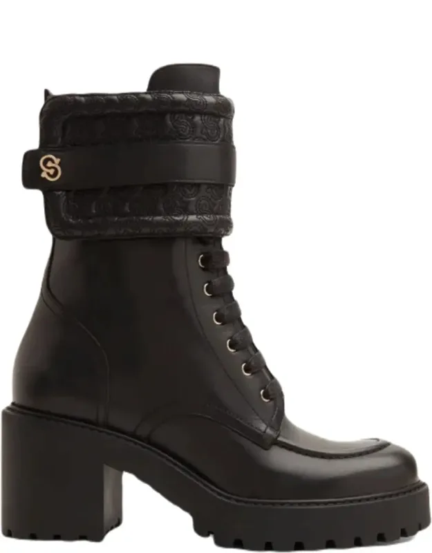 Ferragamo Shiraz Leather Boots With Gancio S Pattern And Custom Metal Details