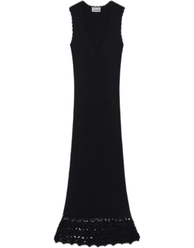 Long Dress In Cotton Crochet