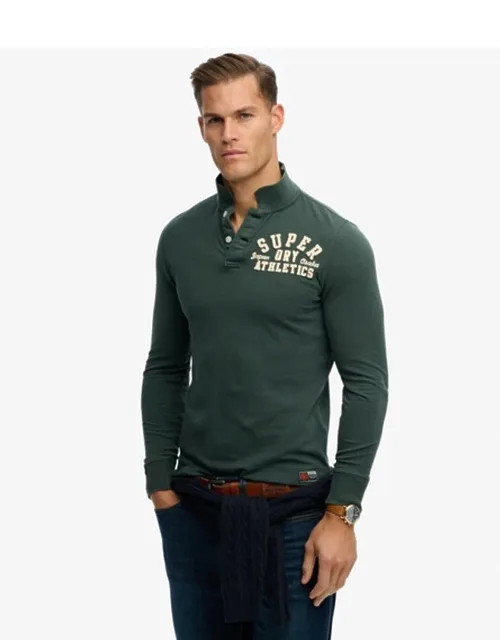 Vintage Athletic Long Sleeve Polo Shirt