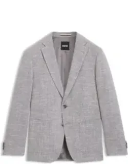 Patterned Regular-fit Jacket In A Cotton Blend