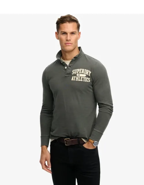 Vintage Athletic Long Sleeve Polo Shirt
