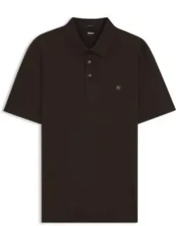 Mercerized-cotton Polo Shirt With Double B Monogram