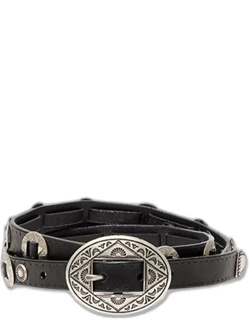 Washed Leather Belt