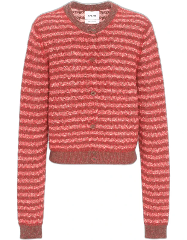 Metallic Striped Cardigan