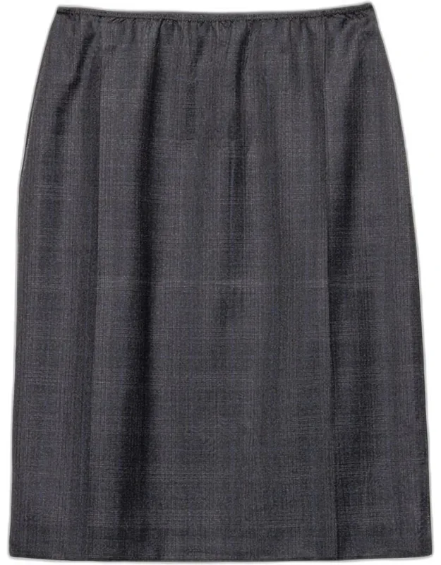 Check Midi Skirt