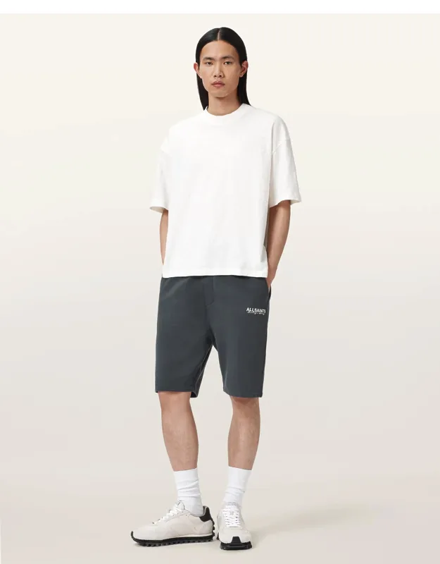 Emblem Mid Rise Cotton Sweat Shorts