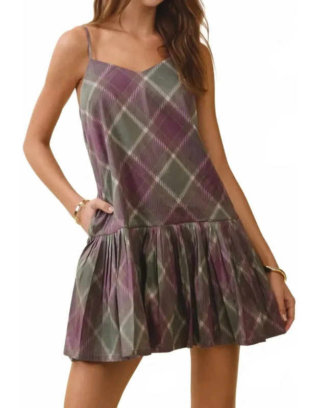 Plaid Drop Waist Dress