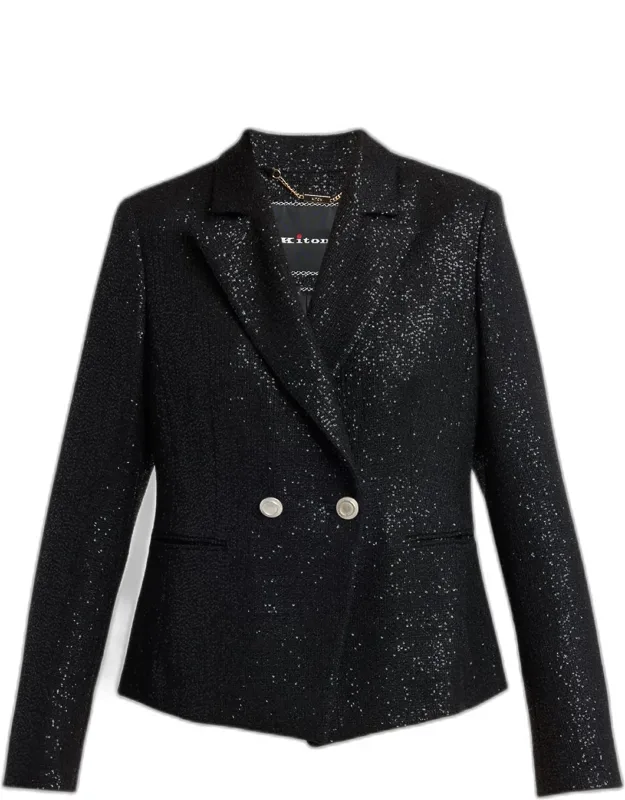 Paillette Double-breasted Blazer