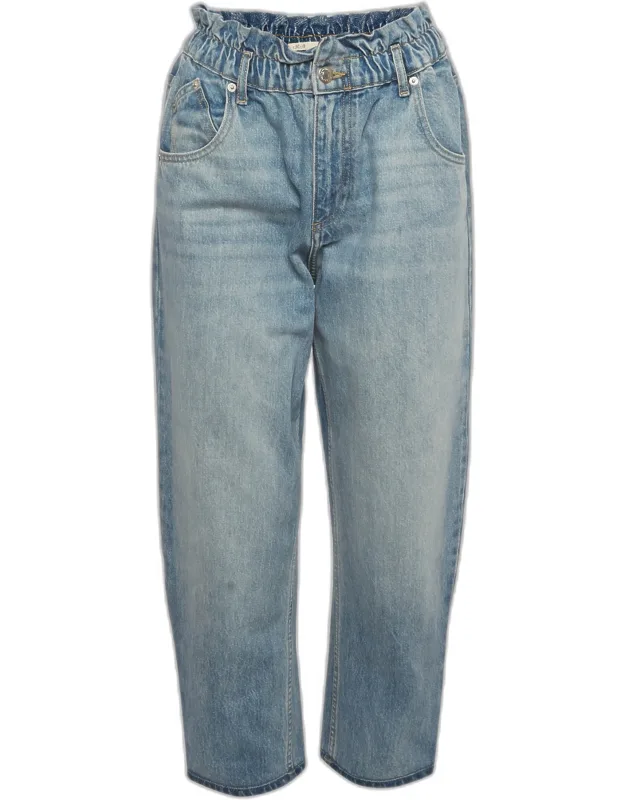 Faded Denim Elasticated Jeans