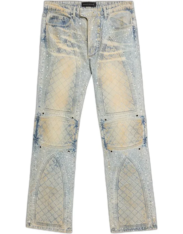 Studded Moto Denim Jeans