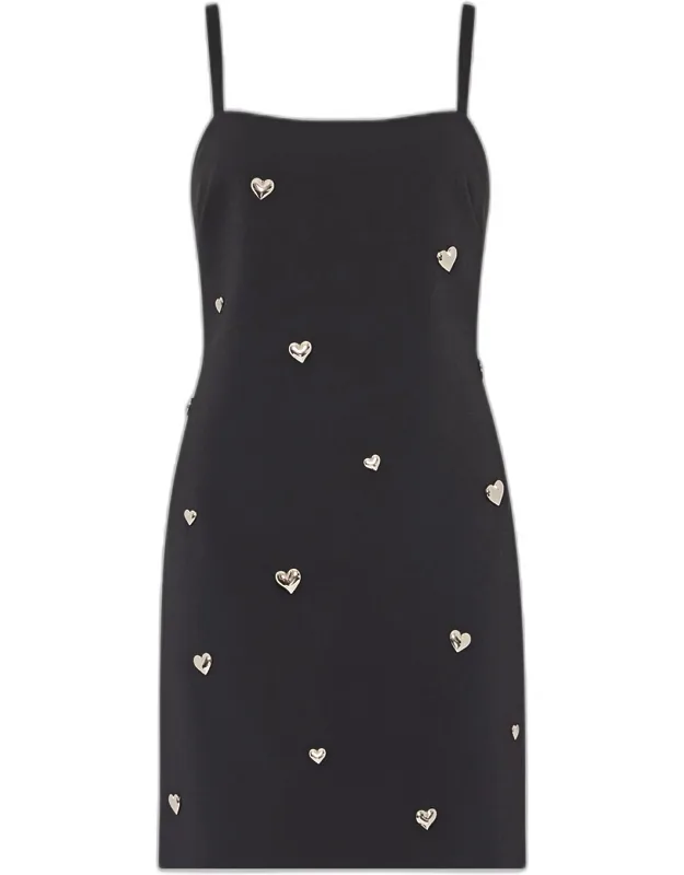 Heart-embellished Mini Dress