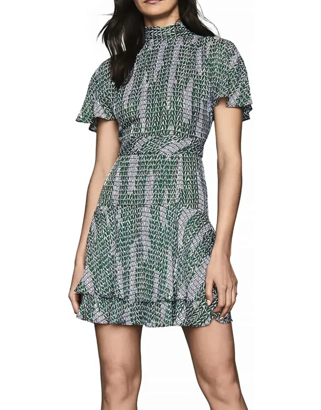Printed Split Sleeve Dress